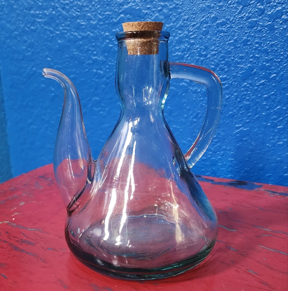 Glass teapot decor